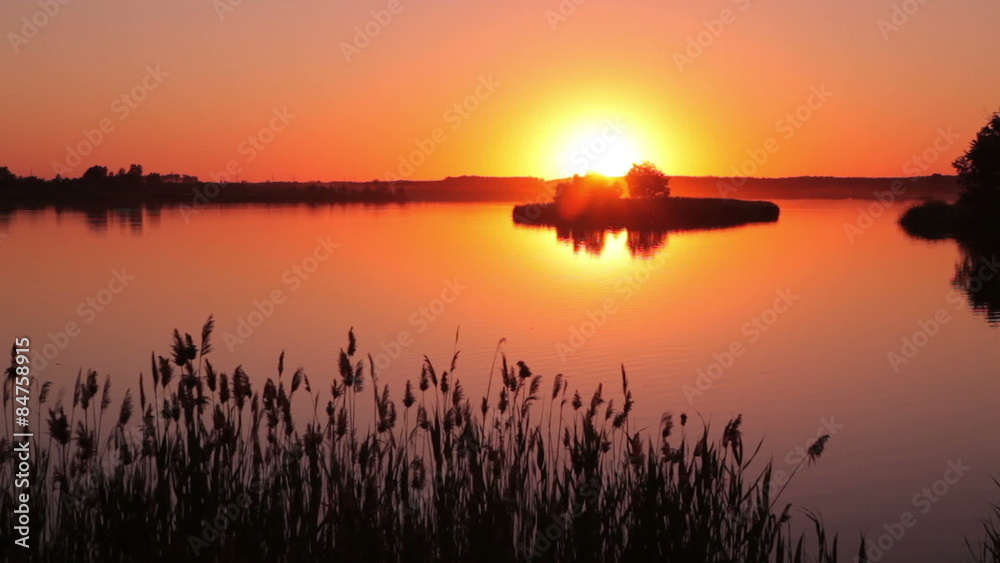 Sunset on the lake Sunset on the lake
