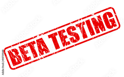 Beta testing red stamp text