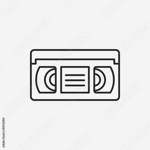 video tape line icon