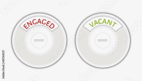 engaged and vacant signs