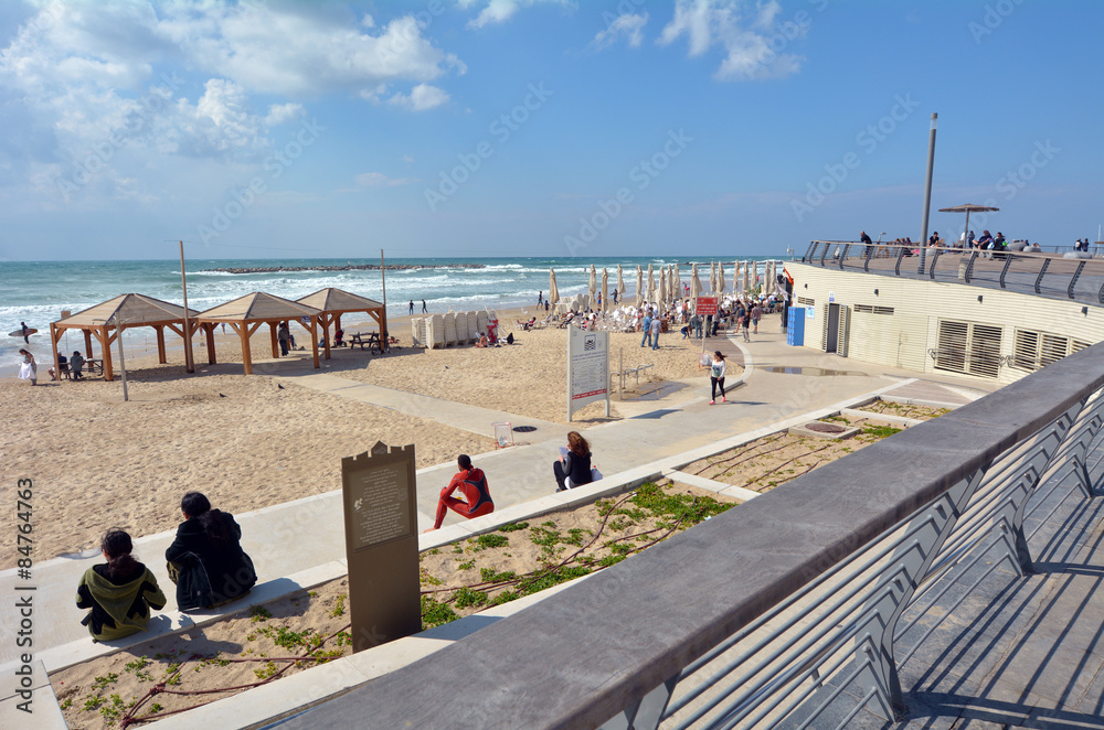 Tel Aviv promenade in Tel Aviv Israel