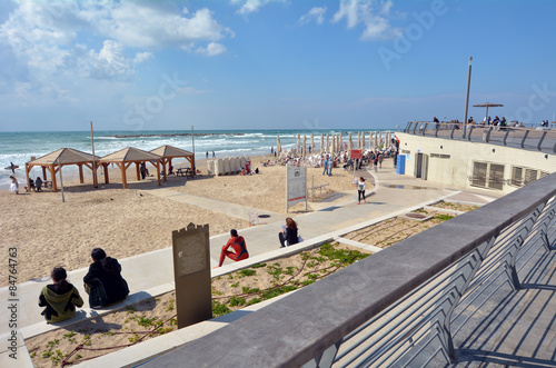 Obraz na plátně Tel Aviv promenade in Tel Aviv Israel