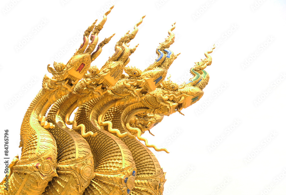 Fototapeta premium Traditional thai style art of naga head
