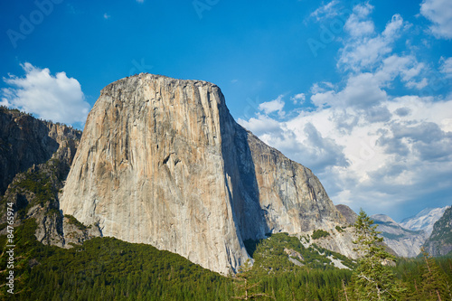 El Capitan rock with clouds