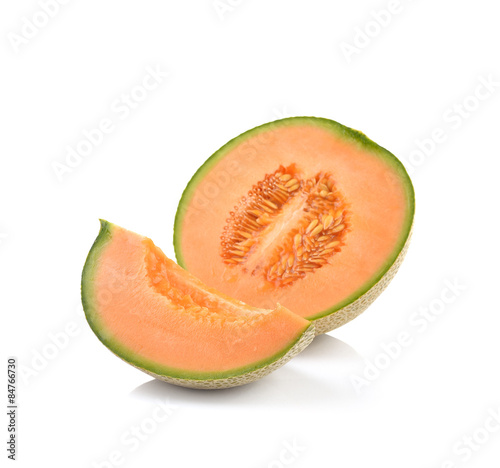 cantaloupe melon isolated  on white background