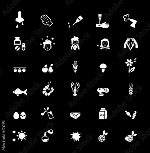 Food allergy icons