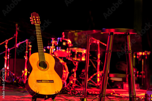 Guitar on stage photo