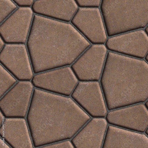 Brown Paving Slabs in the Form Polygons of Different Value.