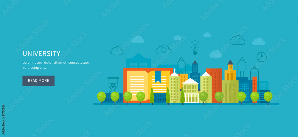 School and university building icon. Urban landscape. School and university building icon. Urban landscape.