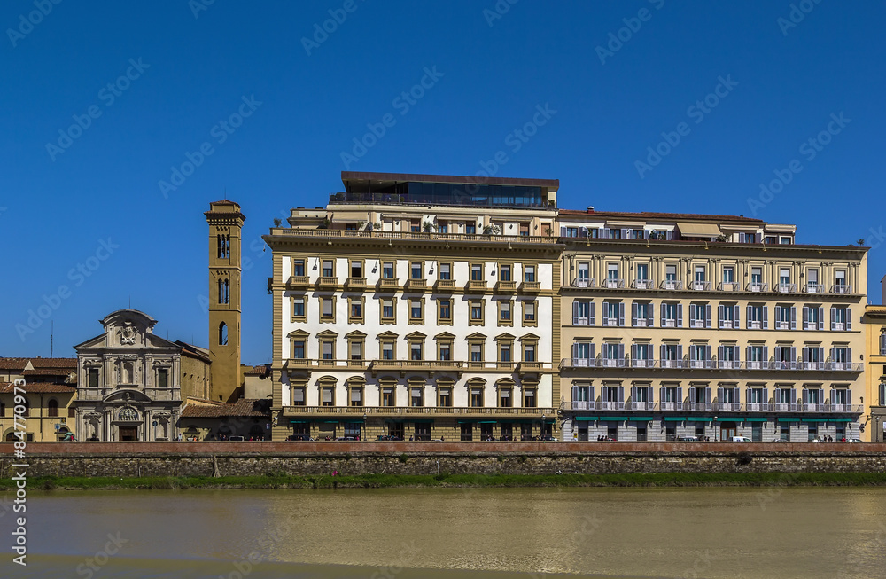 embankment of Arno river, Florence