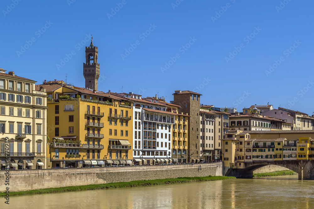 Embankment of Arno river, Florence