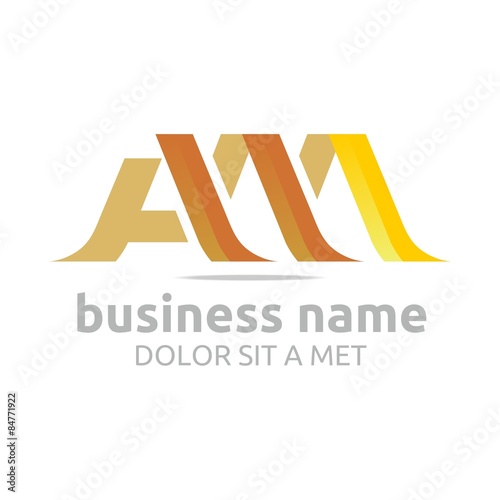 Logo letter a m symbol vector