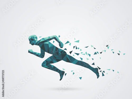 vector illustration of a human running