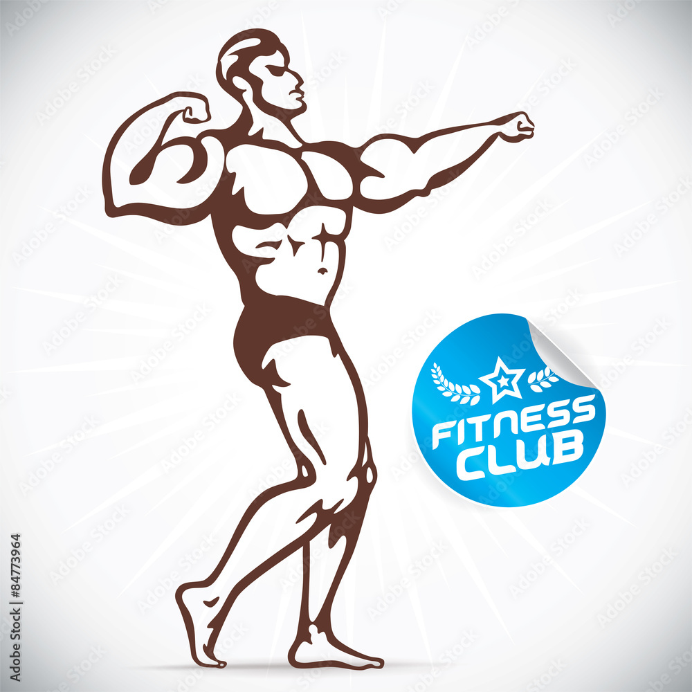 Attractive Bodybuilder illustration 