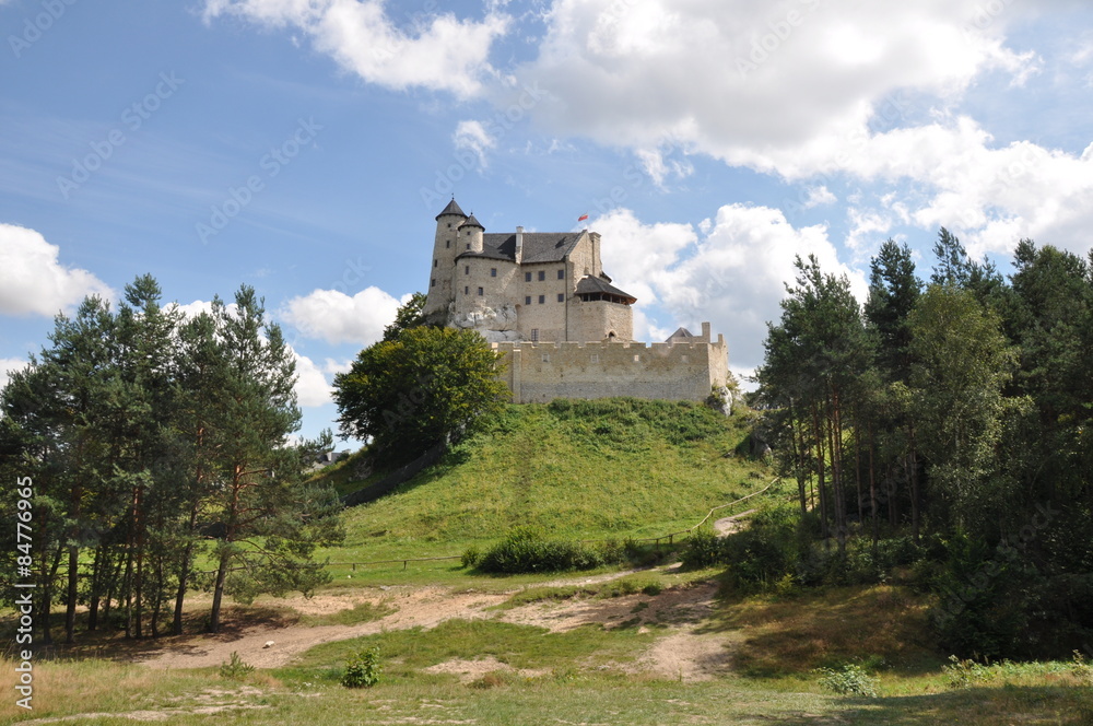 View of Bobolice castle in Poland