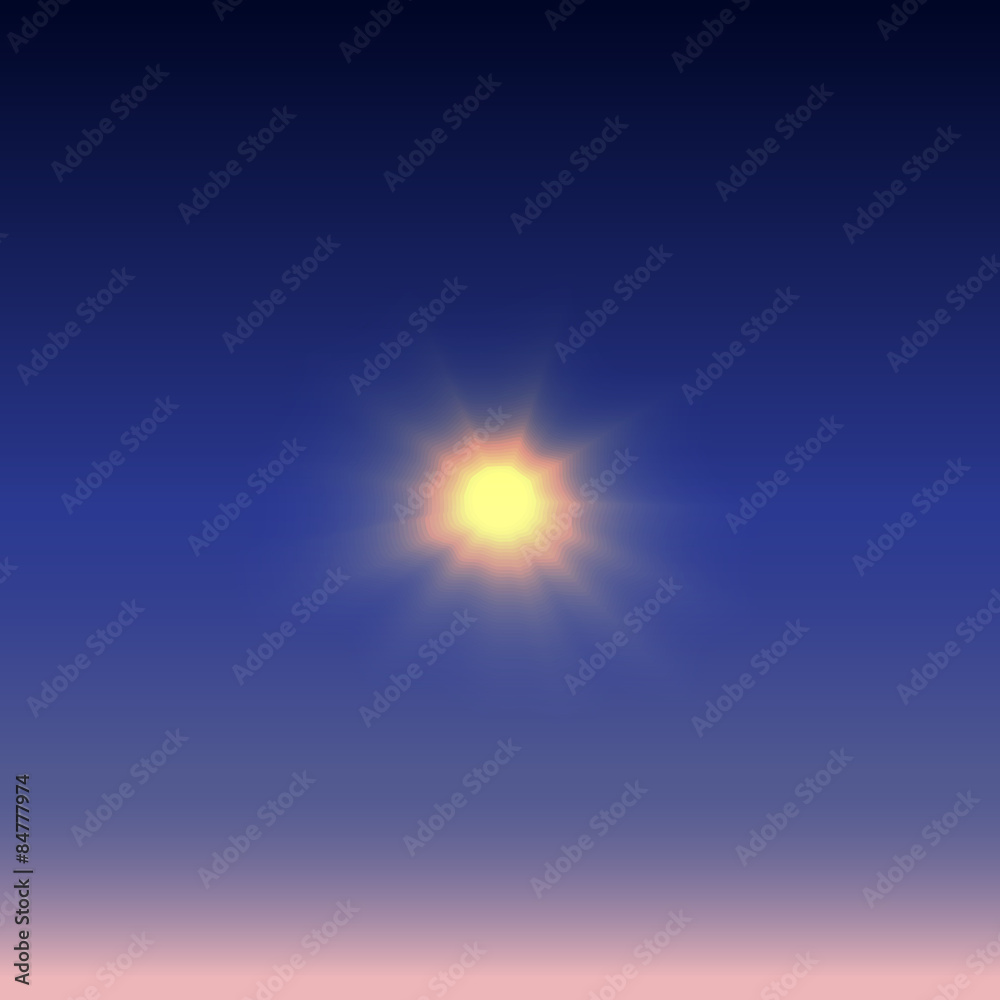 The sunset represented against the dark sky passing into a pink azure. The sunset represented against the dark sky passing into a pink azure.