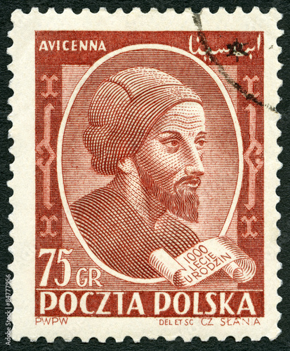 POLAND - 1952: shows Avicenna (1452-1519), 1000th birth anniversary of Avicenna, Ibn-Sina photo