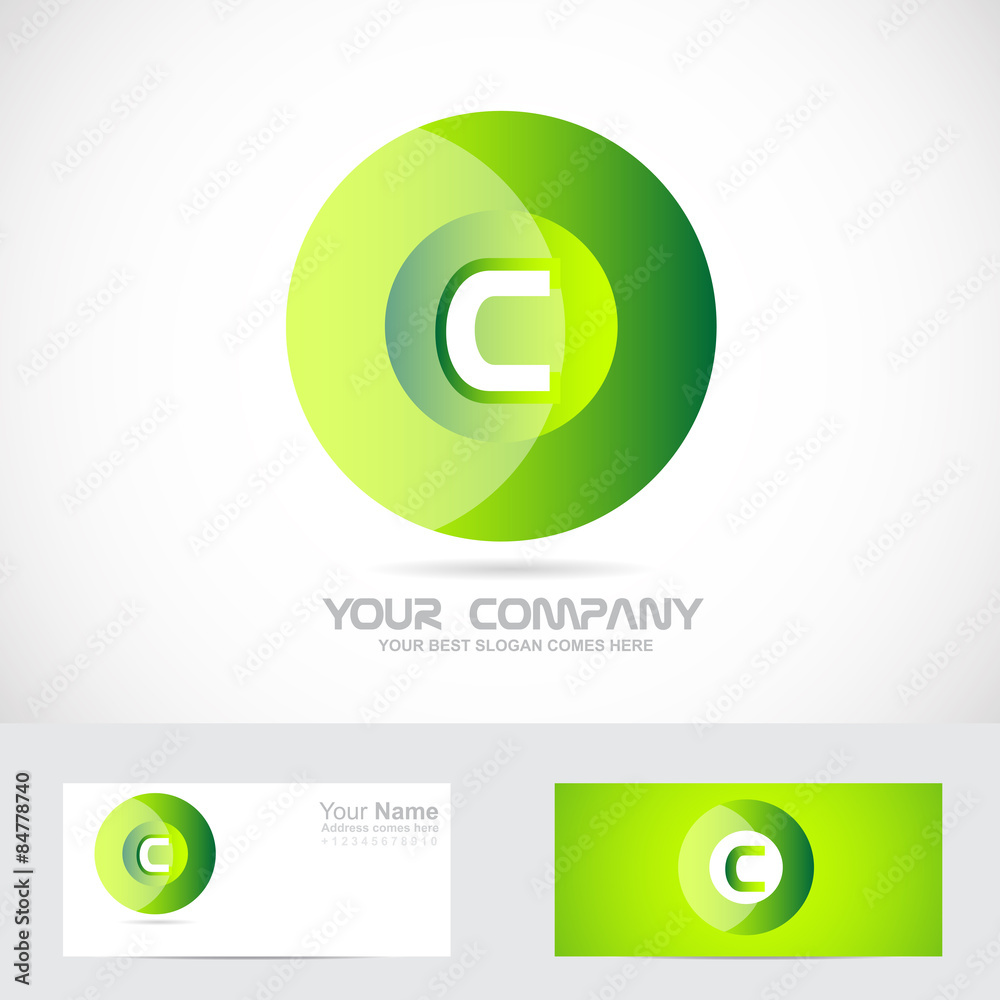Letter C green circle logo Letter C green circle logo