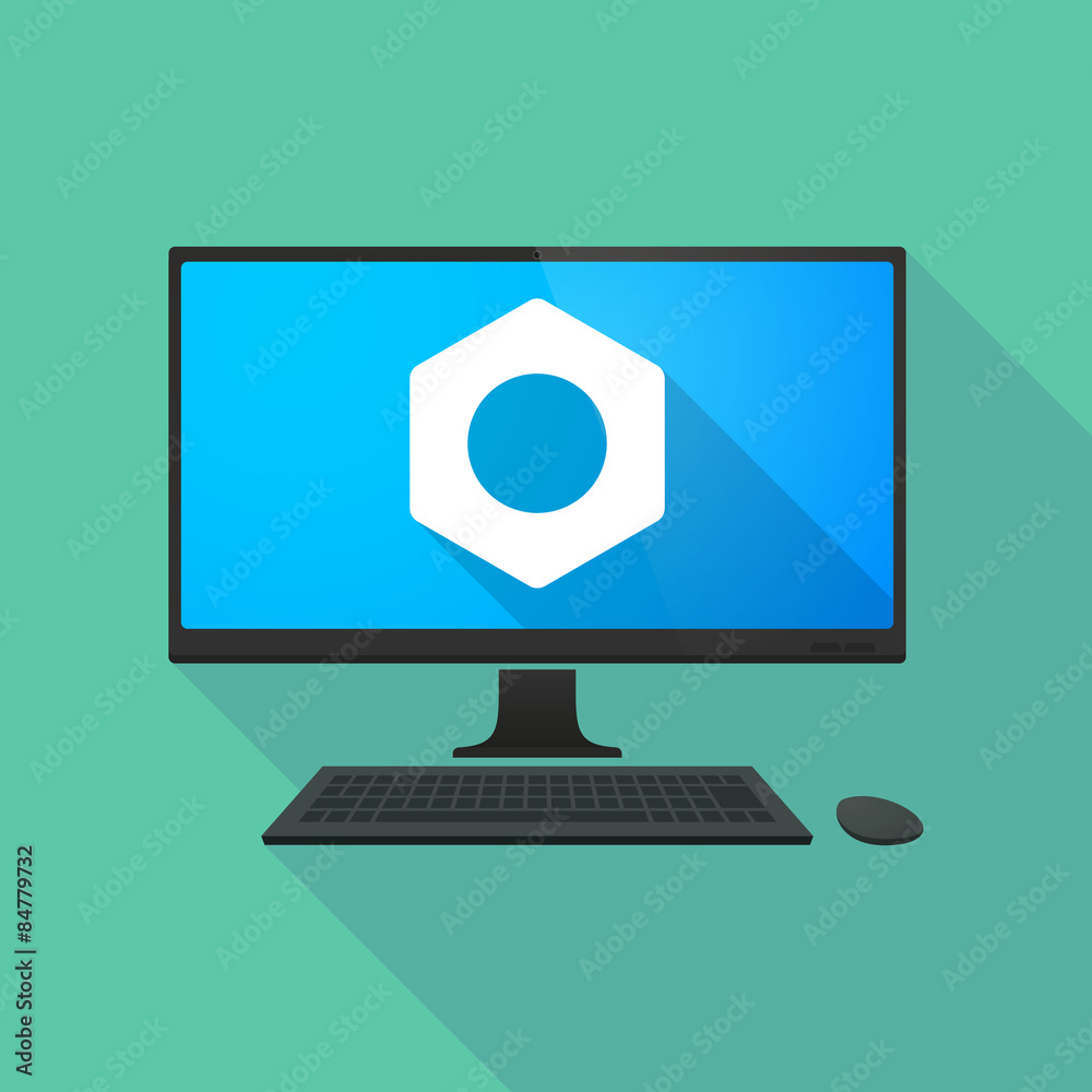 Personal computer with a nut Personal computer with a nut
