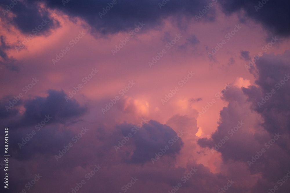 Purple rain clouds
