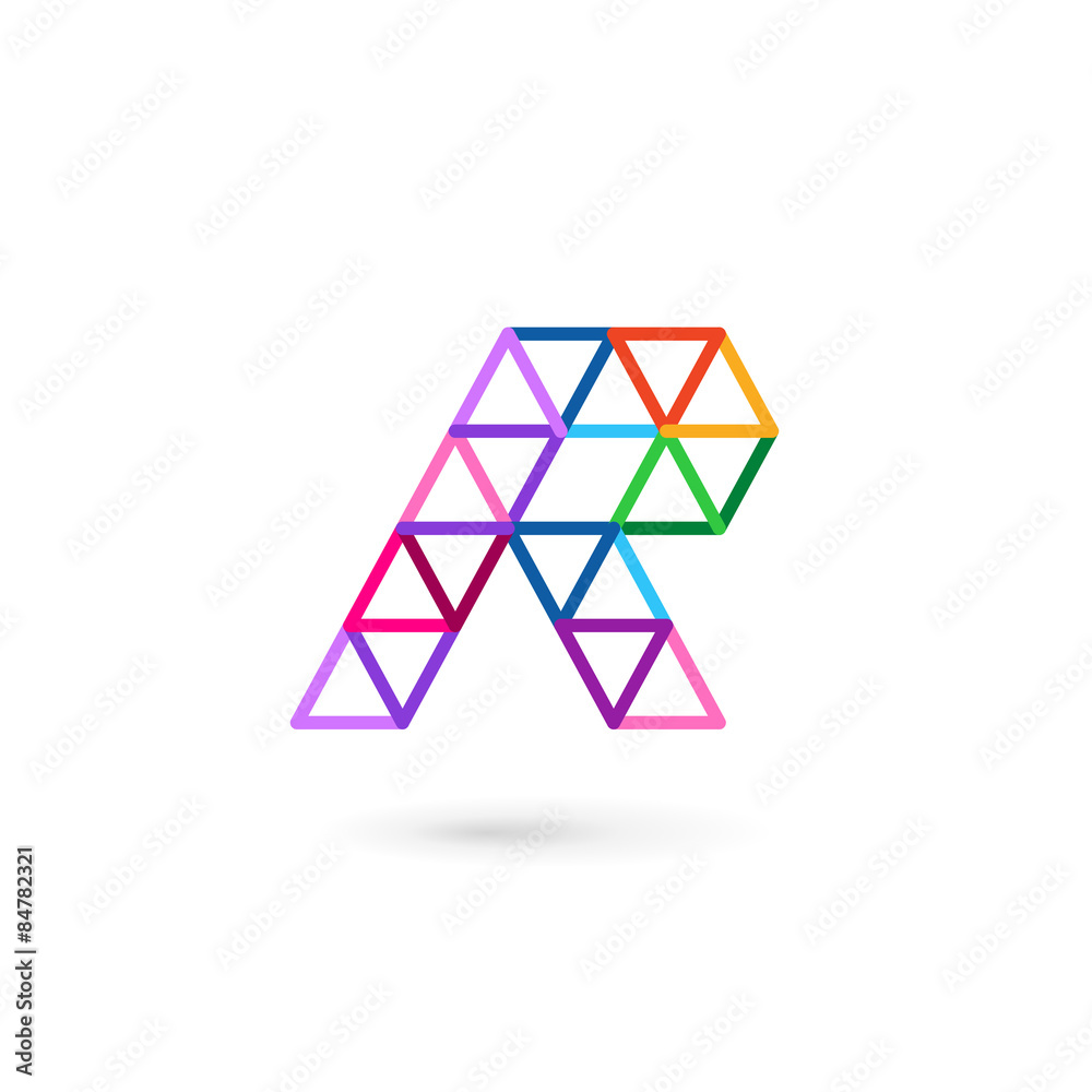 Letter R mosaic logo icon design template elements Letter R mosaic logo icon design template elements