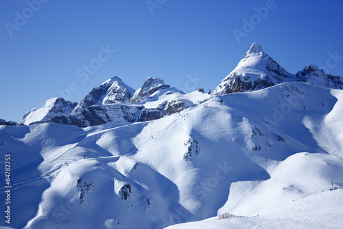 Montañas nevadas en la estación de esquí de Formigal