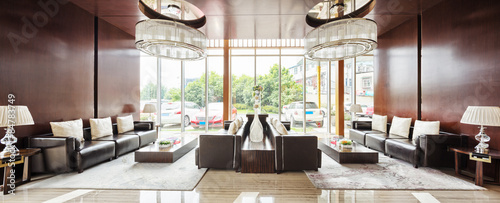 luxury hotel lobby and funiture