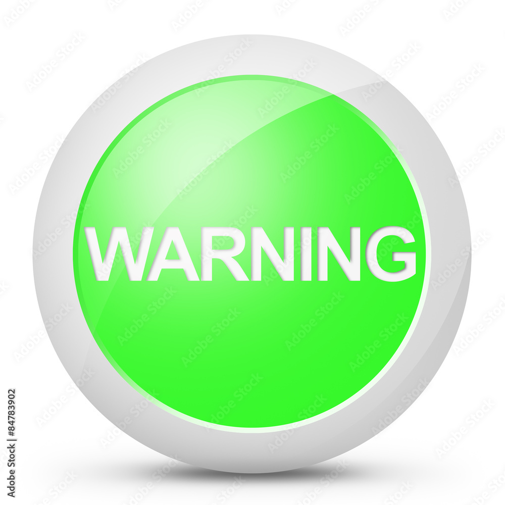 Pulsante icona allerta warning colore verde Pulsante icona allerta warning colore verde