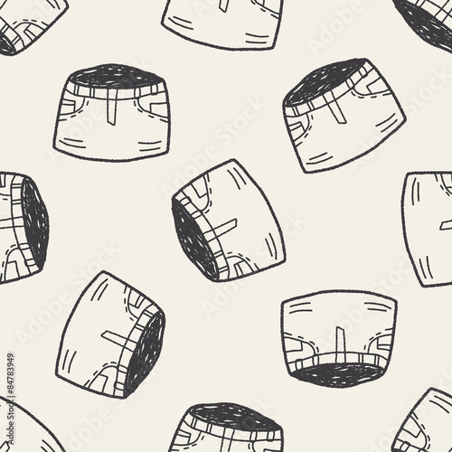 skirt doodle seamless pattern background