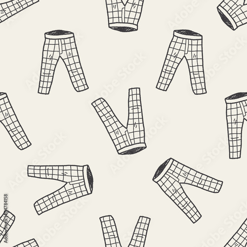pant doodle seamless pattern background