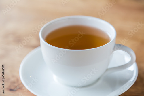 Wallpaper Mural Cup of tea on a wooden table Torontodigital.ca