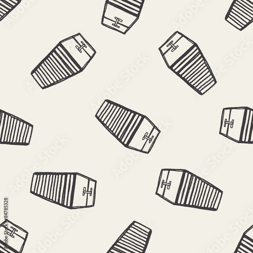 container doodle seamless pattern background