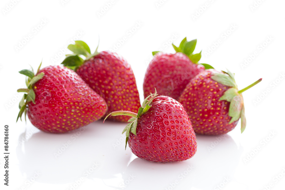 Strawberries isolated over white background Strawberries isolated over white background