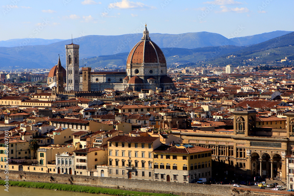 View of Florence from Michelangelo Square (Piazzale Michelangelo), Italy