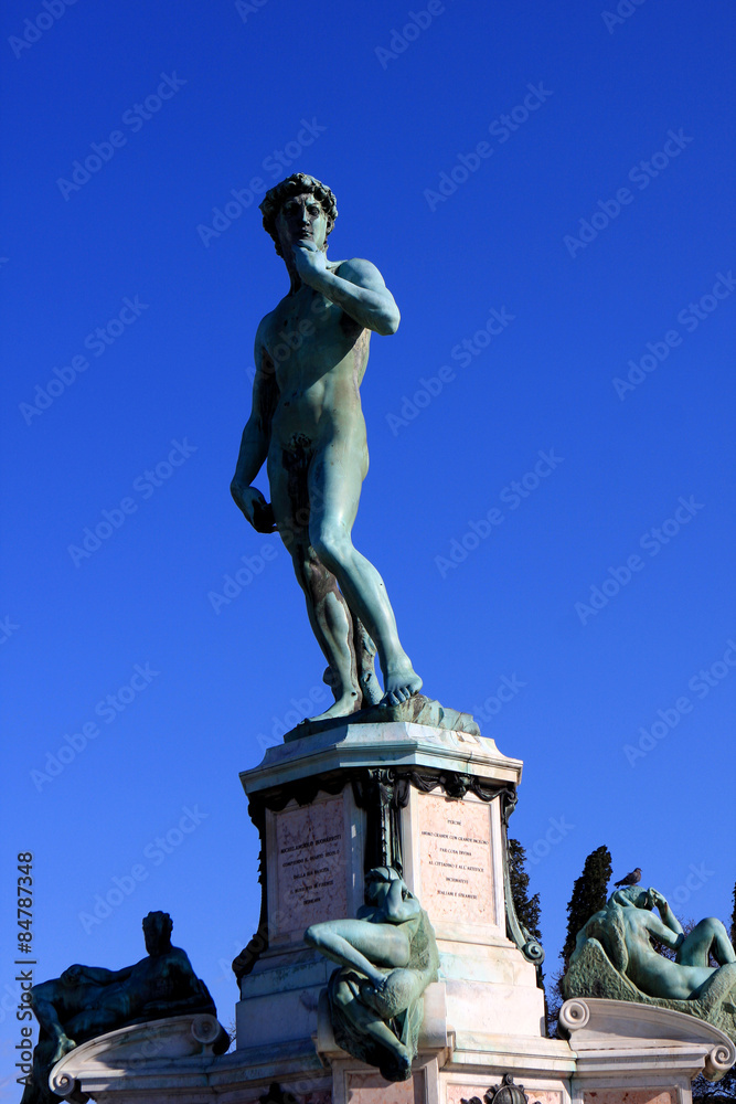 Bronze statue of David at Piazzale Michelangelo (Michelangelo Square), Florence
