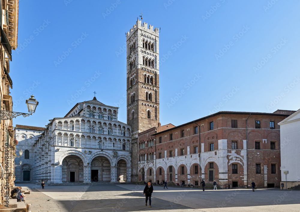 Lucca cathedral - obrazy, fototapety, plakaty 