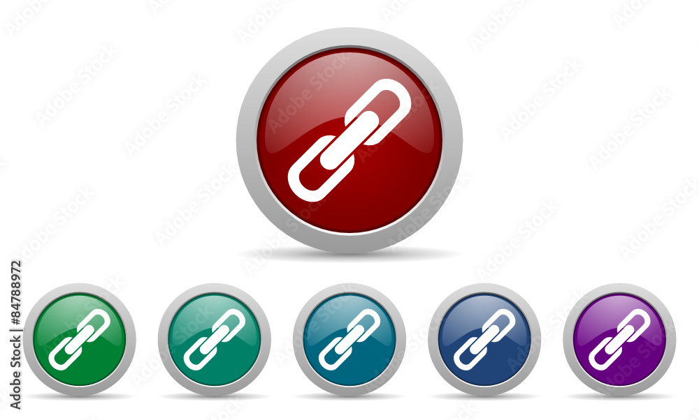 chain vector web icon set chain vector web icon set