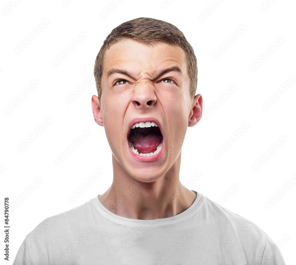 Young angry man.