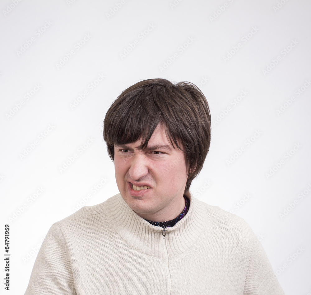 Obraz premium Young man expressing emotions