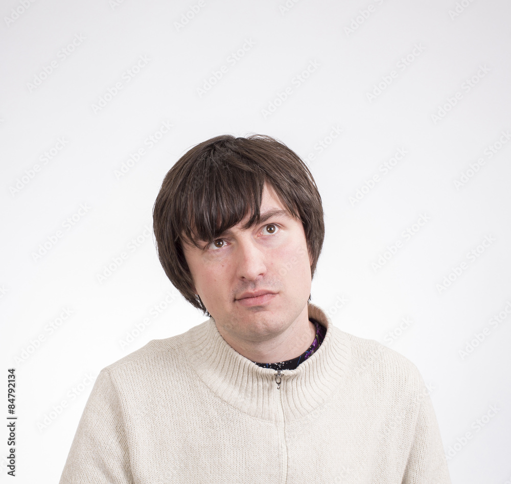 Obraz premium Young man expressing emotions