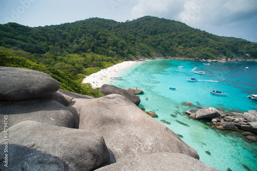 Crystal water bay on Similan Island, Thailand photo