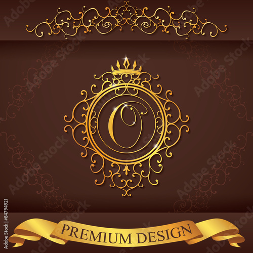 Letter O. Luxury Logo template vector illustration