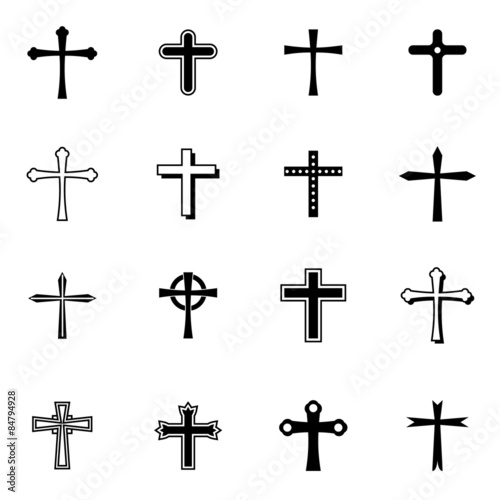 crosses icons set vector illustration