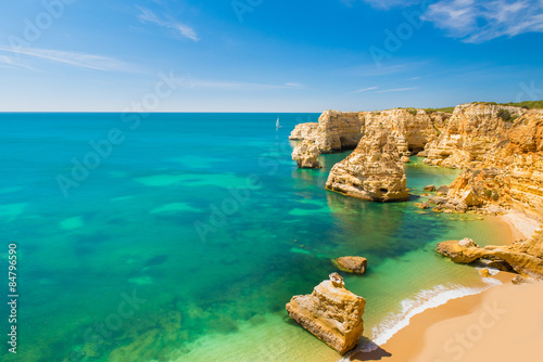 Praia da Marinha - Beautiful Beach Marinha in Algarve, Portugal