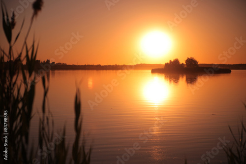 Sunset on the lake