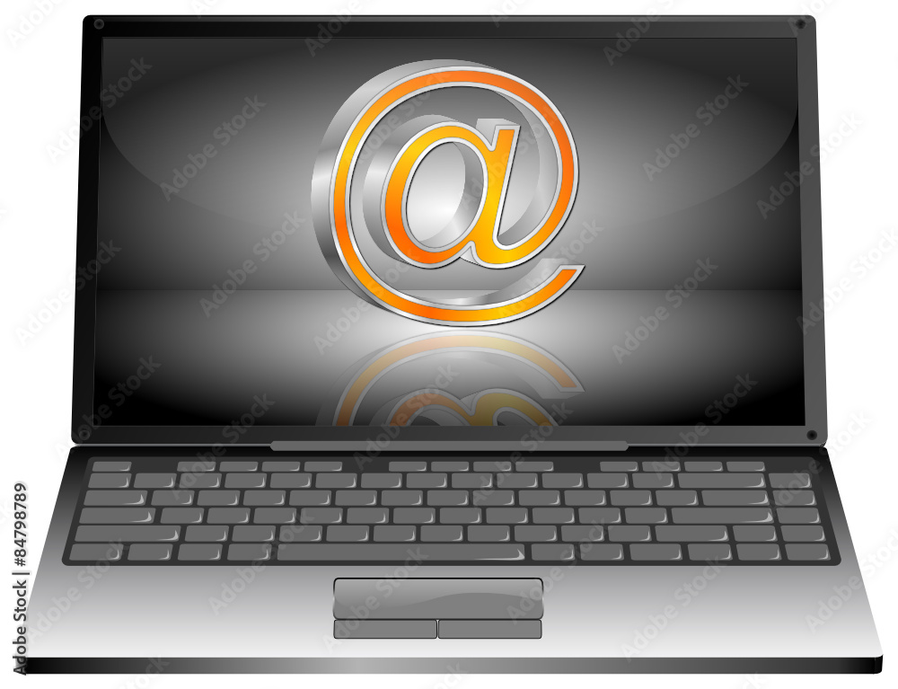 Laptop mit E-mail Symbol Laptop mit E-mail Symbol