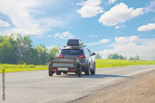 SUV with trailer photo