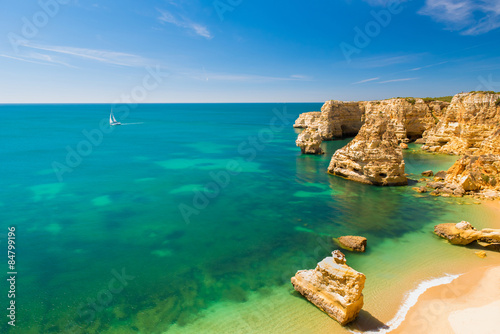 Praia da Marinha - Beautiful Beach Marinha in Algarve, Portugal