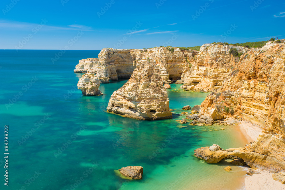 Praia da Marinha - Beautiful Beach Marinha in Algarve, Portugal Praia da Marinha - Beautiful Beach Marinha in Algarve, Portugal