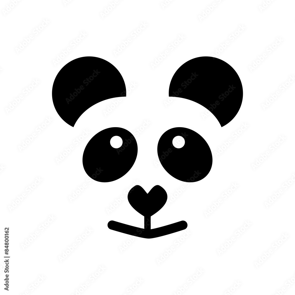 Simple sign panda logo vector illustration Simple sign panda logo vector illustration
